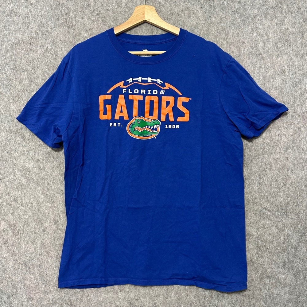 Fanatics Florida Gators Mens Large Blue Short Sleeve T-Shirt NCAA Football Logo